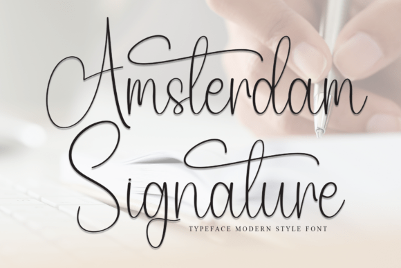 Amstedam Signature: A Stylish Script Font for Modern Marketing and Digital Design