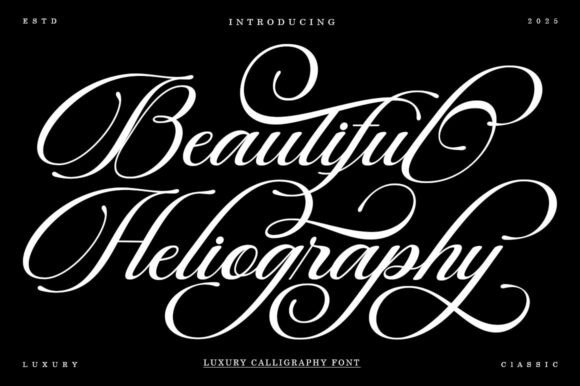 Beautiful Heliography: A Script Font for Modern Editorial Design