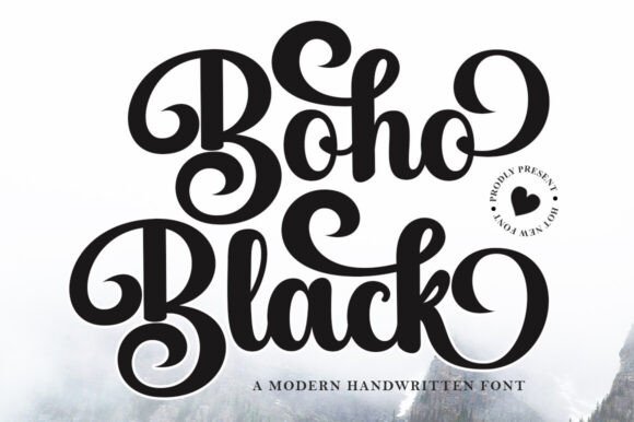 Boho Black: A Soft, Elegant Font That Elevates Small Business Branding
