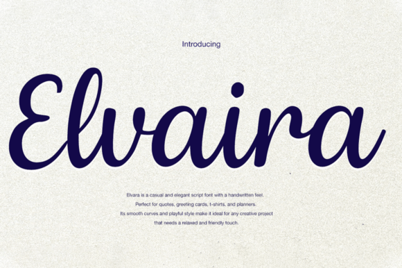 Elvaira: A Contemporary Script Font for Modern Web Design