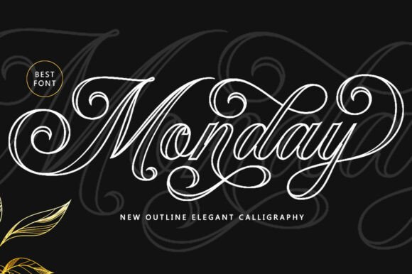 Monday Outline: Elevating Editorial Design with a Modern Script Font