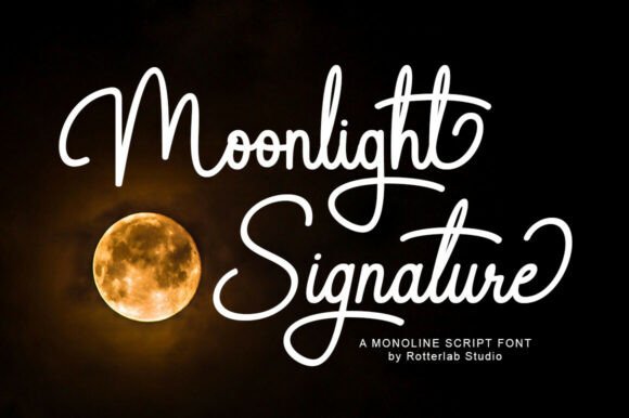 Moolight Signature: Elevating Handmade Design with Elegant Script Typography