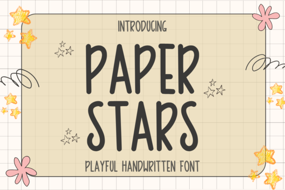 Paper Stars: A Playful Handwritten Font for Crafters and Makers