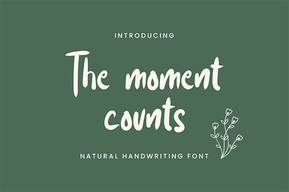 The Moment Counts: A Handwritten Font for Modern Web Design Projects
